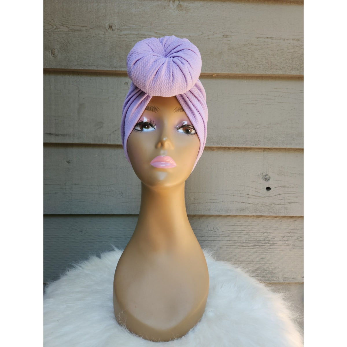 Lavender Love & Me Matching Pre-Tied Turban Set