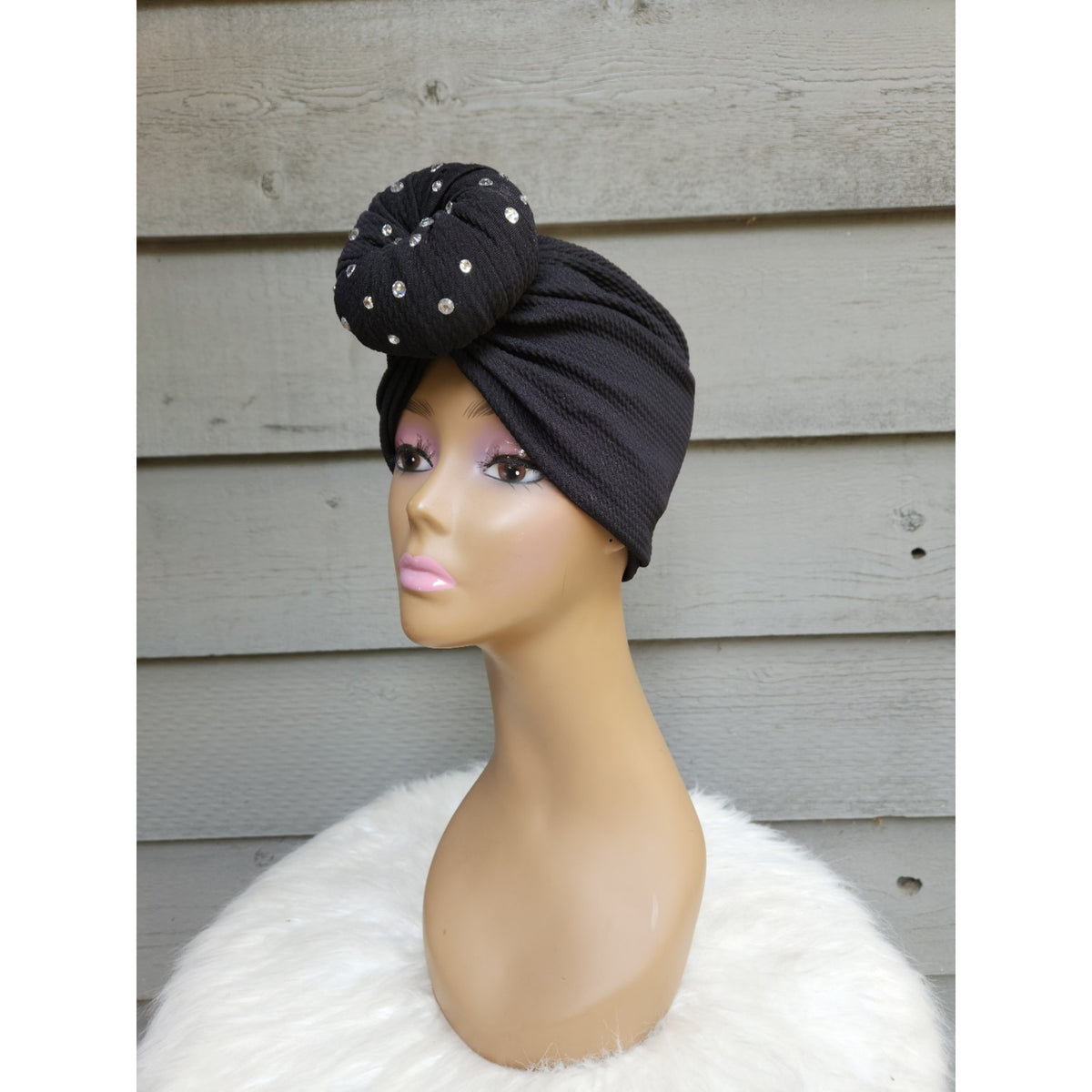 Midnight Sparkle Pre-Tied Turban