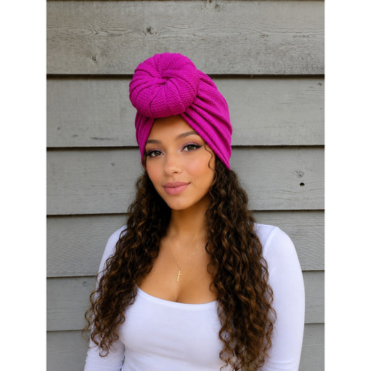 Fuchsia Bliss Pre-Tied Turban