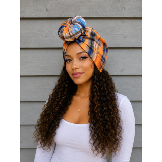 Autumn Sunset Luxe Pre-Tied Turban