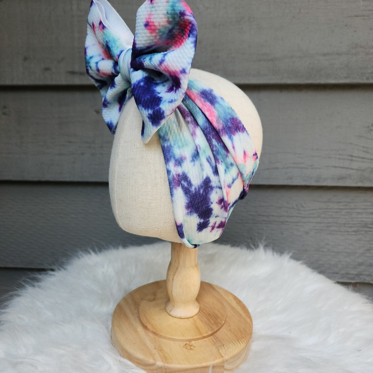 Cotton Candy Dreams Big Bow Head Wrap