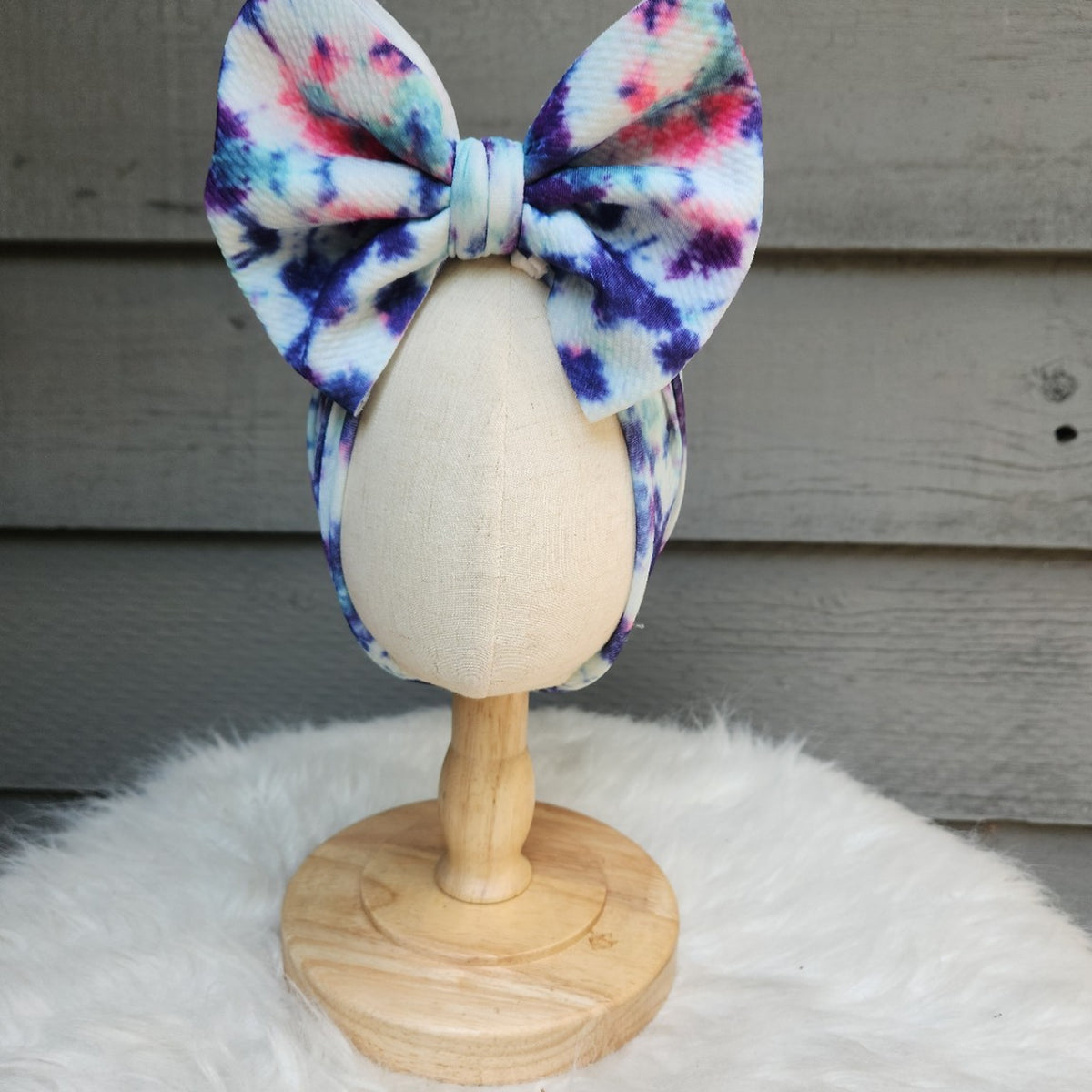 Cotton Candy Dreams Big Bow Head Wrap