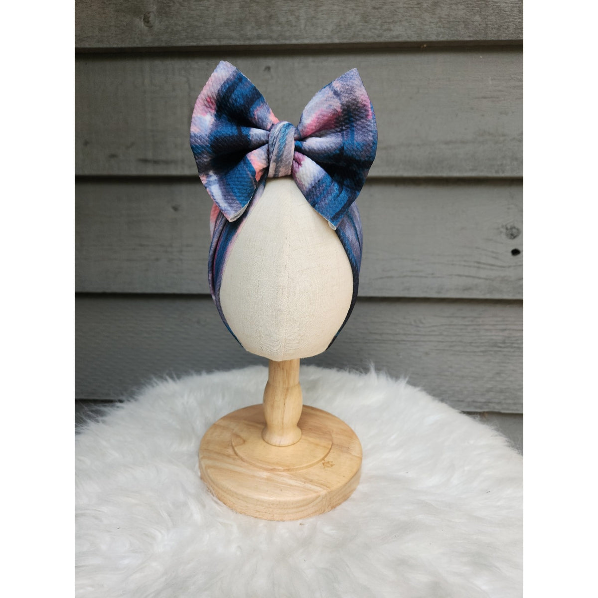 Midnight Bloom Big Bow Head Wrap