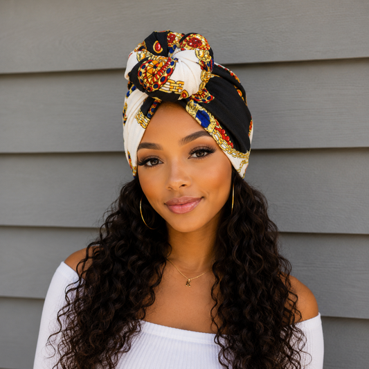 Royal Mosaic Luxe Pre-Tied Turban