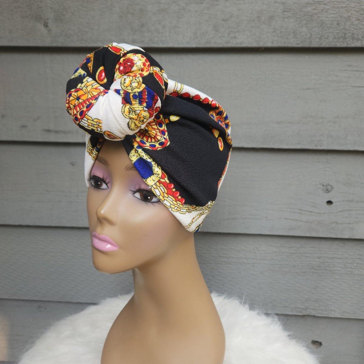 Royal Mosaic Luxe Pre-Tied Turban