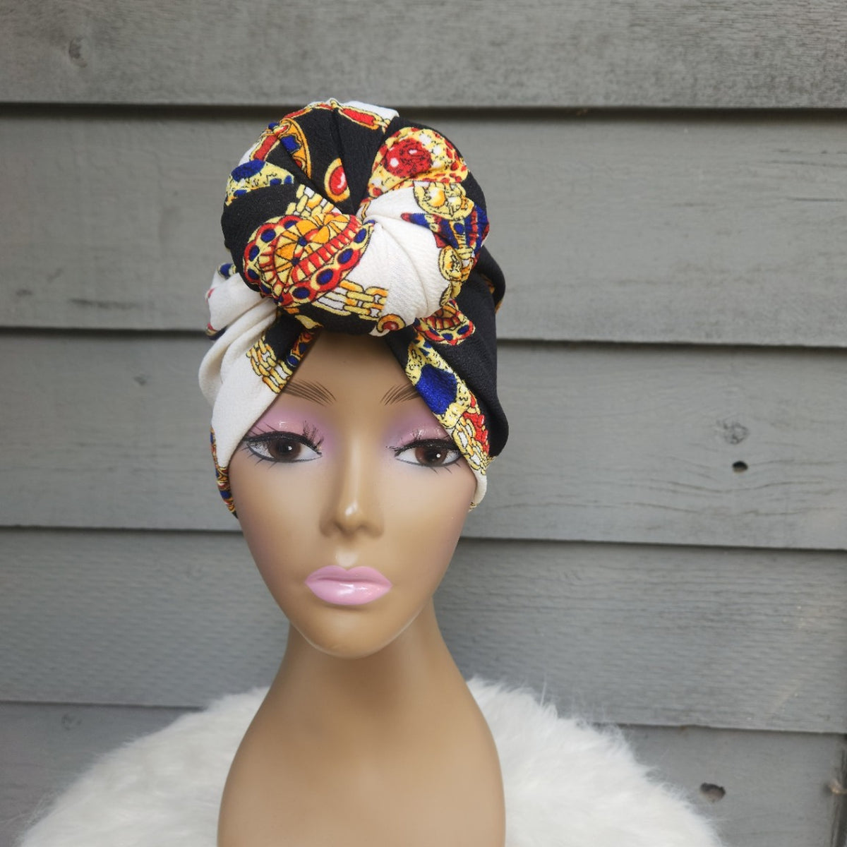 Royal Mosaic Luxe Pre-Tied Turban