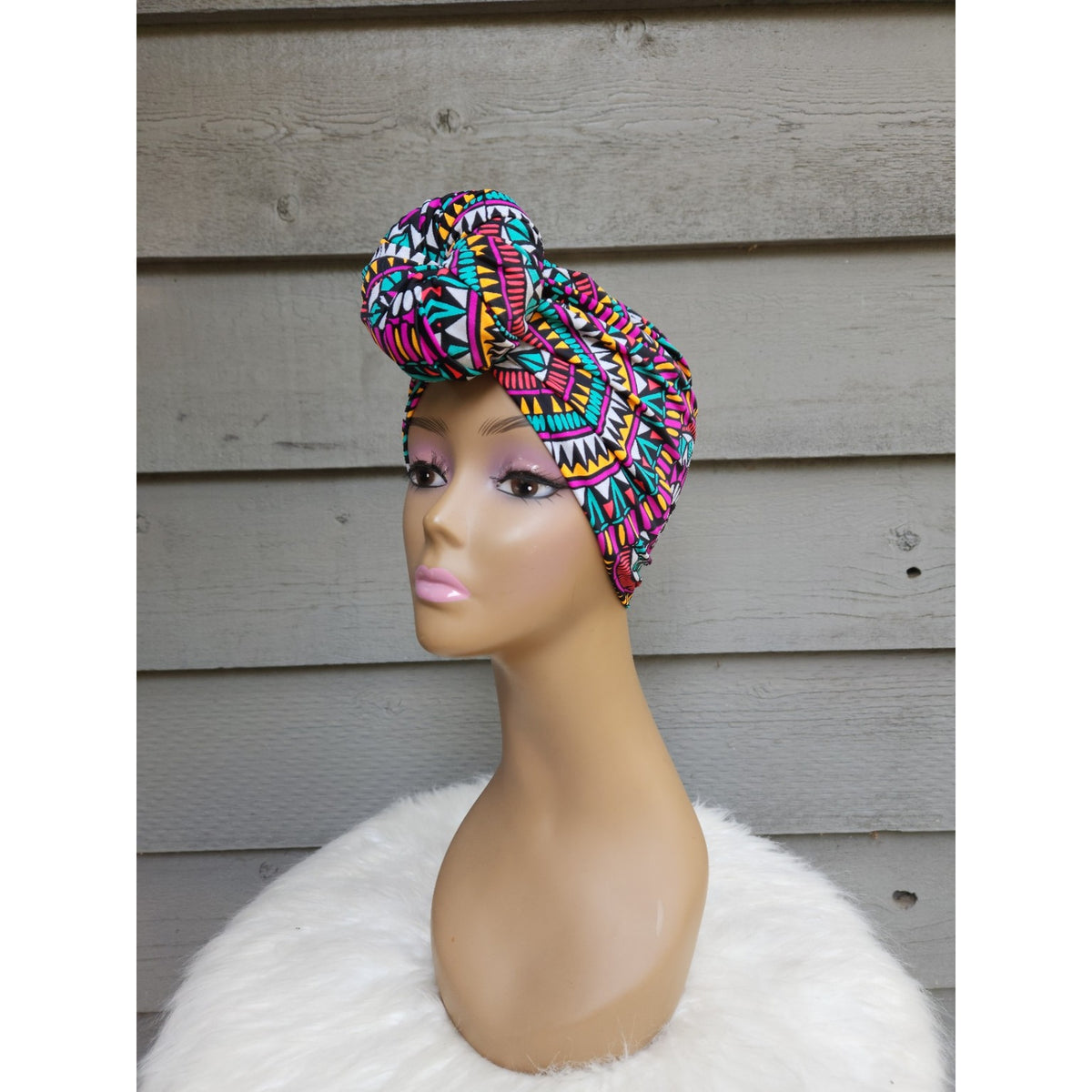 Vibrant Mosaic Pre-Tied Turban