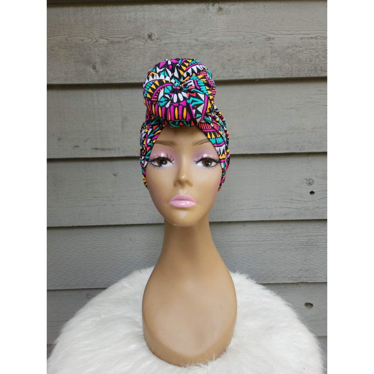 Vibrant Mosaic Pre-Tied Turban