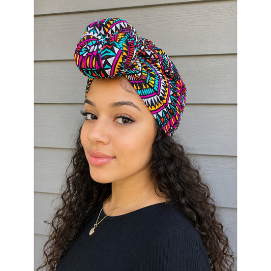Vibrant Mosaic Pre-Tied Turban