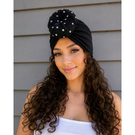 Midnight Sparkle Pre-Tied Turban