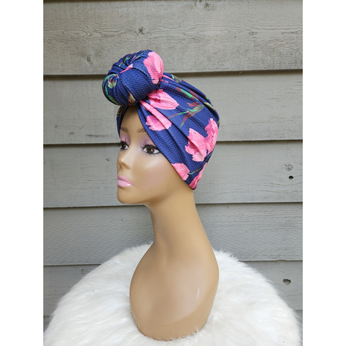 Midnight Blossom Pre-Tied Turban